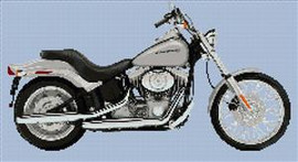 Harley Davidson Limited Edition Platinum Softtail Cross Stitch Chart