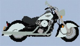 Kawasaki Vulcan Drifter Motor Cycle Cross Stitch Chart