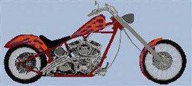 Orange County Chopper (Orange) Cross Stitch Chart