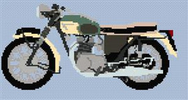 Triumph Tiger 100 1966 Cross Stitch Chart