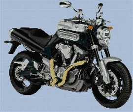 Yamaha Mt 01 Motorcycle Cross Stitch Chart