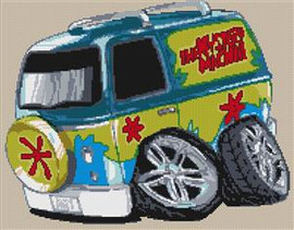 Mystery Machine Cross Stitch Chart