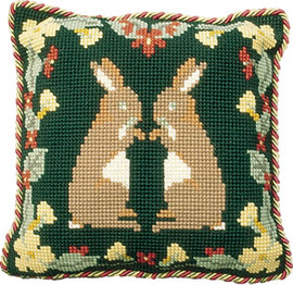 Whispering Rabbits Chunky Cross Stitch Cushion Kit