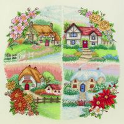 Seasonal Cottages Cross Stitch Kit By Anchor