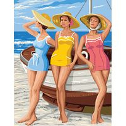 Beach Girls Tapestry Canvas By Royal Paris