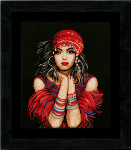 Gypsy Girl Cross Stitch Kit by Lanarte