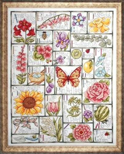 Floral ABC Sampler cross Stitch Kit by Design Works