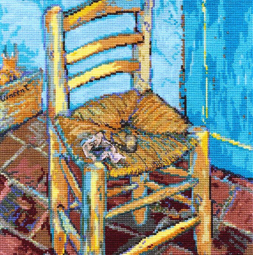 Vincent Van Gogh, Van Goghs chair Cross Stitch Kit by DMC