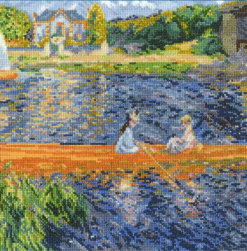 Renoir, The Skiff Cross Stitch Kit By DMC