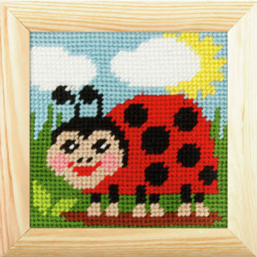 My First Embroidery Needlepoint kit - Ladybird By Orchidea