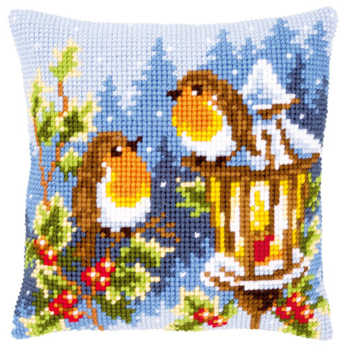 Two Robins Chunky Cross Stitch Kit By Vervaco