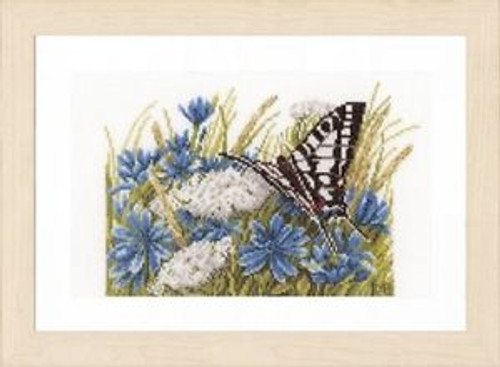 Counted Cross Stitch Kit: Swallowtail (Evenweave) by Lanarte