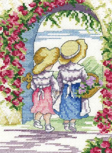 English Roses - All Our Yesterdays Cross Stitch Kit By Faye Whittaker