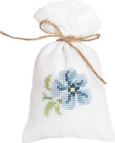 Blue Flower Bag Cross Stitch Kit by Luca-S