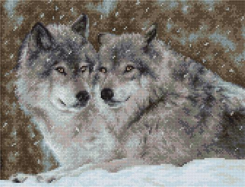 Two Wolves Cross Stitch Kit by Luca-S