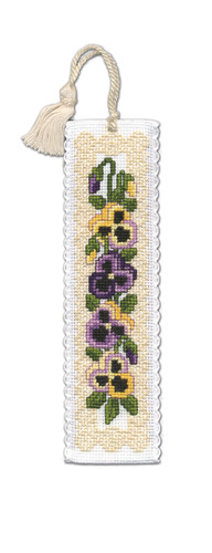 Victorian Pansies Bookmark Cross Stitch Kit by Textile Heritage