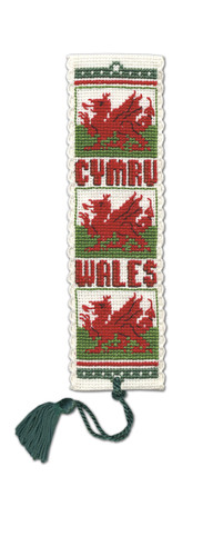 Welsh Dragon Bookmark Cross Stitch Kit by Textile Heritage