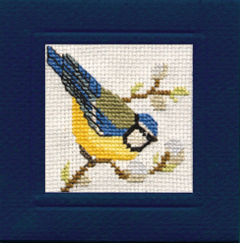 Bluetit Miniature Card Cross Stitch Kit by Textile Heritage