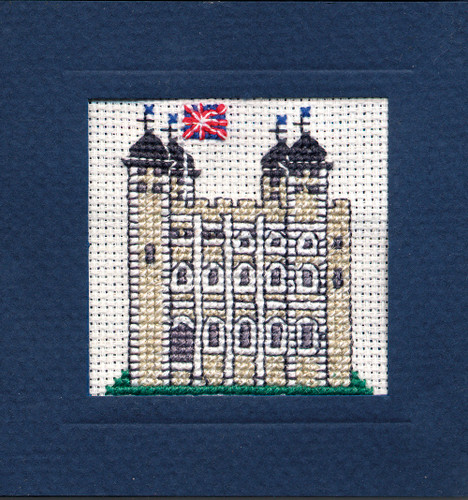Tower of London Miniature Card Cross Stitch Kit by Textile Heritage
