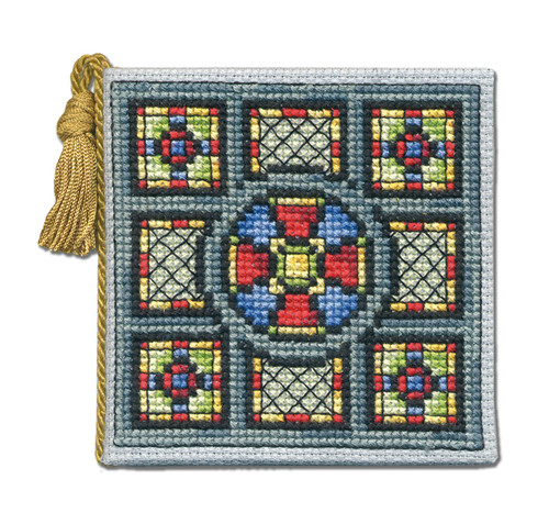 Stained Glass Window Needle Case Cross Stitch Kit by Textile Heritage