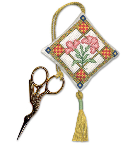 Medieval Garden Scissor Keep Cross Stitch Kit by Textile Heritage