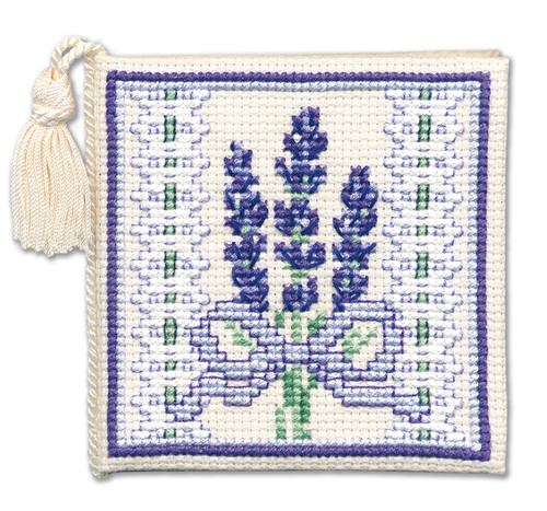 Victorian Lavender Needle Case Cross Stitch Kit by Textile Heritage