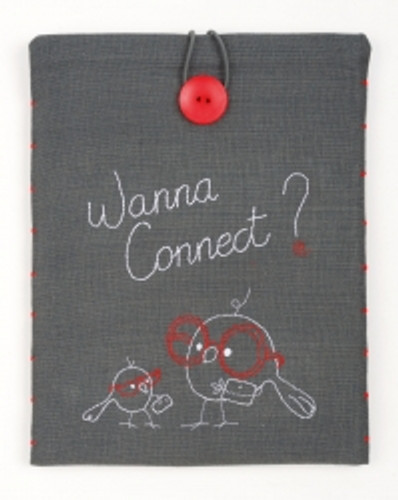 Wanna Connect? Embroidery Tablet Cover Kit By Vervaco