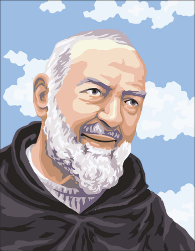 Padre Pio Portrait  Canvas only By Grafitec