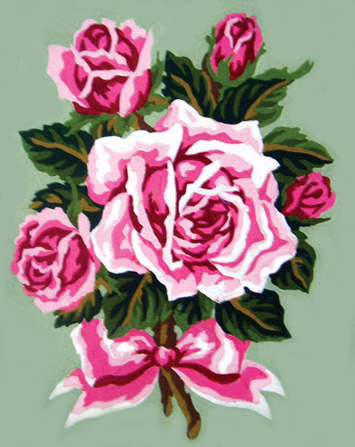 Roses tied with a Bow Canvas only By Grafitec