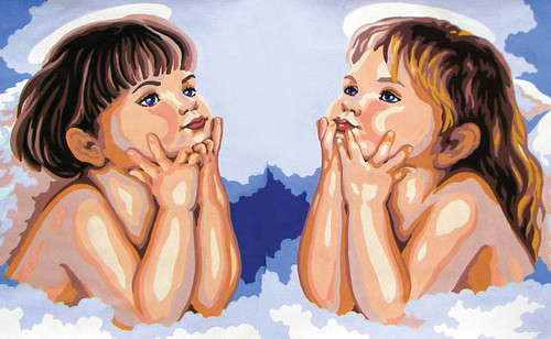 Daydreaming Cherubs Canvas only By Grafitec