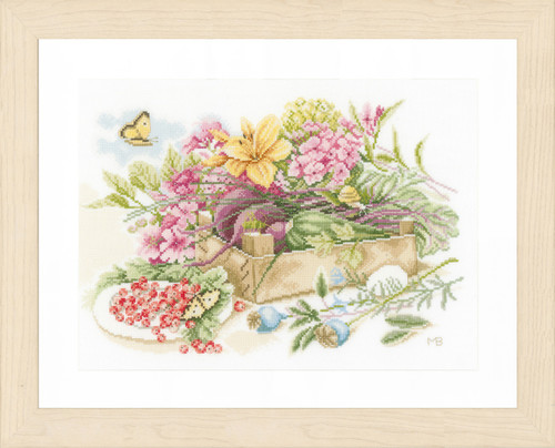 In The Garden  Cross Stitch Kit By Lanarte