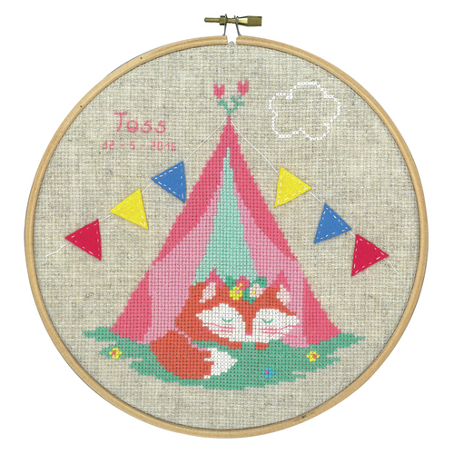 Lief! Small Fox in Tent Counted Cross Stitch Kit By Vervaco