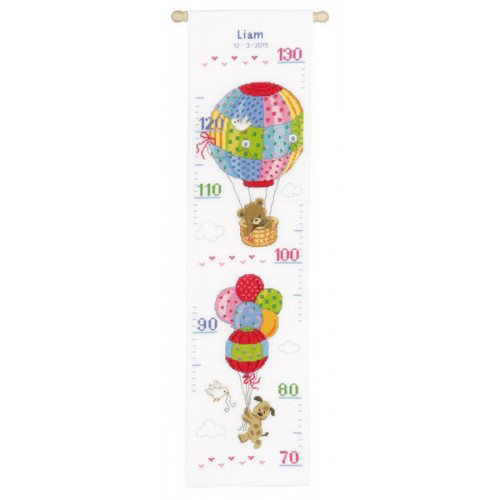 Traveling Height Chart Cross Stitch Kit By Vervaco