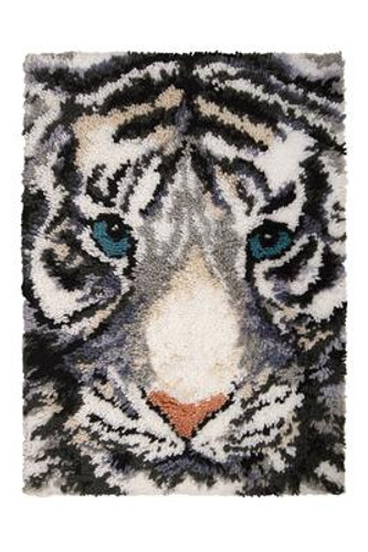 White Majesty Latch Hook Rug  By Grafitec