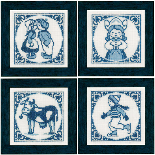 Delft Blue Set Cross Stitch Kit By Lanarte