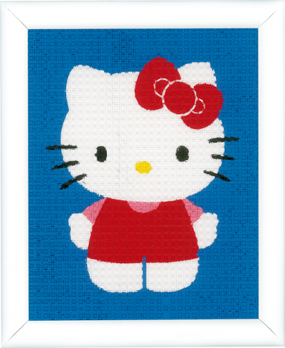 Tapestry Kit: Hello Kitty on Blue Background By Vervaco