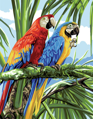 Macaws Canvas By Royal Paris