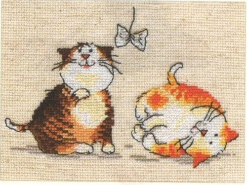 Two Kittens Cross Stitch Kit by Alisa