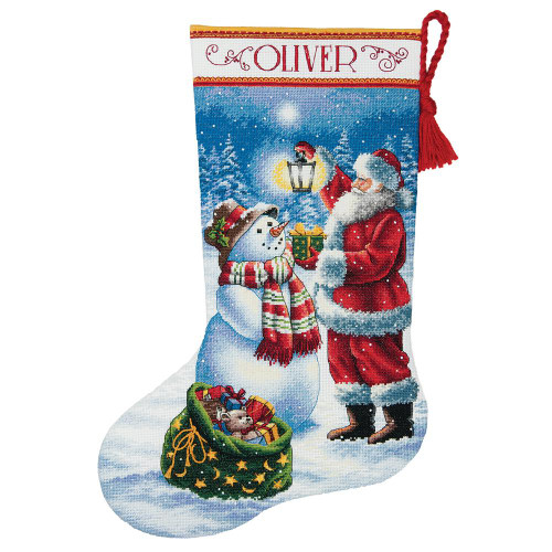 Gold: Counted Cross Stitch Stocking: Holiday Glow By Dimensions