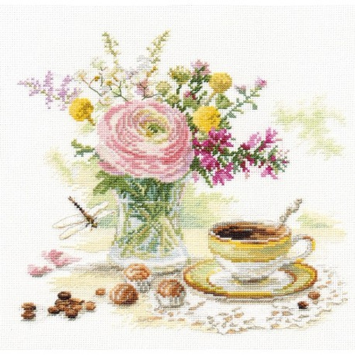 Morning Coffee Cross Stitch Kit by Alisa