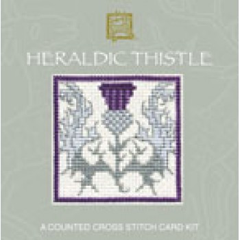 Heraldic Thistle Miniature Card Cross Stitch Kit By Textile Heritage