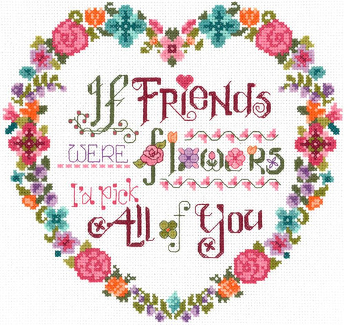 Flower Friends Cross Stitch Chart Only