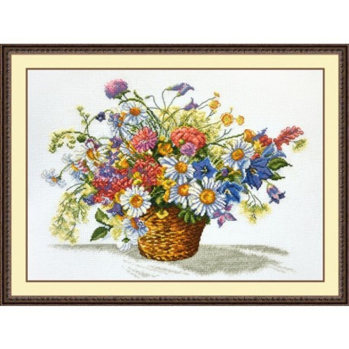 Flowers cross stitch Kit by Oven