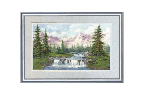 Mountain Landscape Cross Stitch Kit by Golden Fleece