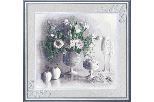 White still life Cross Stitch Kit by Golden Fleece