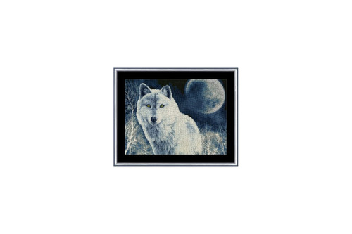 White Wolf Cross Stitch Kit by Golden Fleece