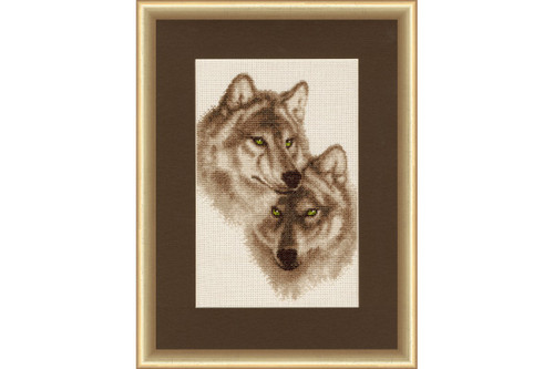 Wolves in love Cross Stitch Kit by Golden Fleece