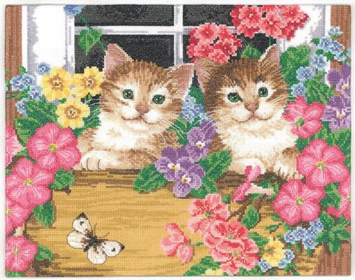Whiskers at the Window Cross Stitch Kit By Janlynn
