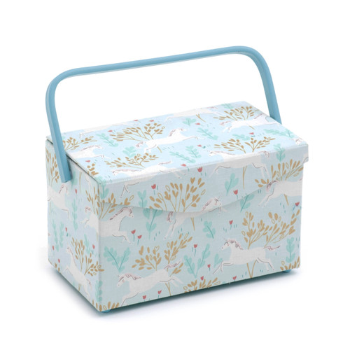 Unicorn Dash  Fold Over Lid Sewing Box By Hobby Gift