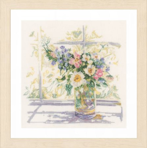 Bouquet of Flowers Cross Stitch Kit by Lanarte